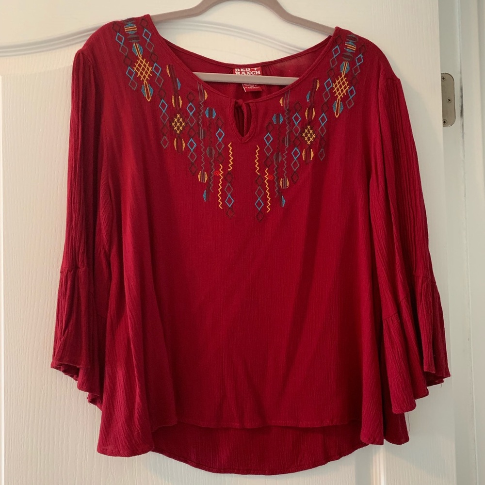 Red Ranch Blouse